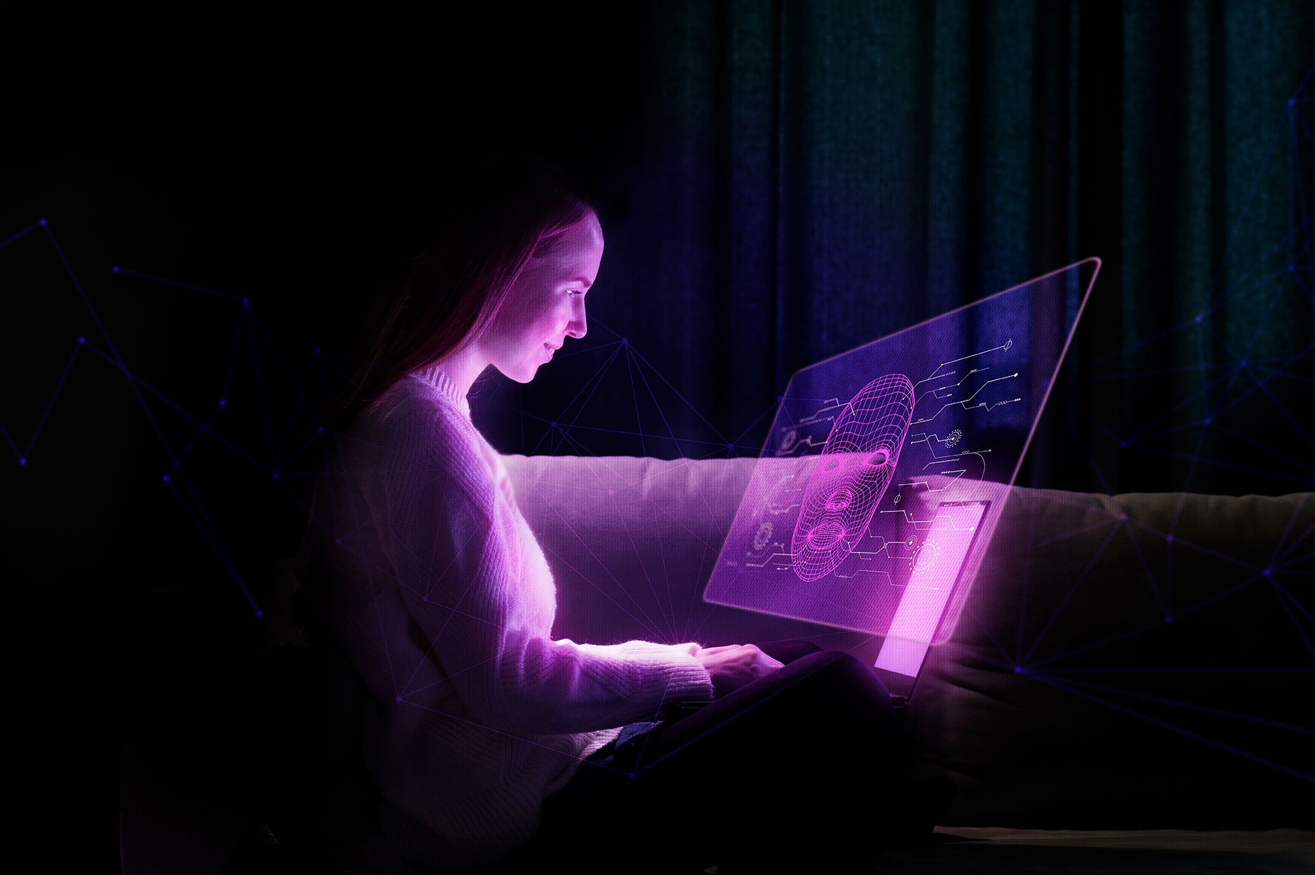 Ilustración de un robot de RPA e IoT